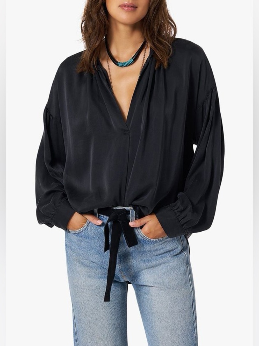 Xirena Mayson Top Black Silk Medium